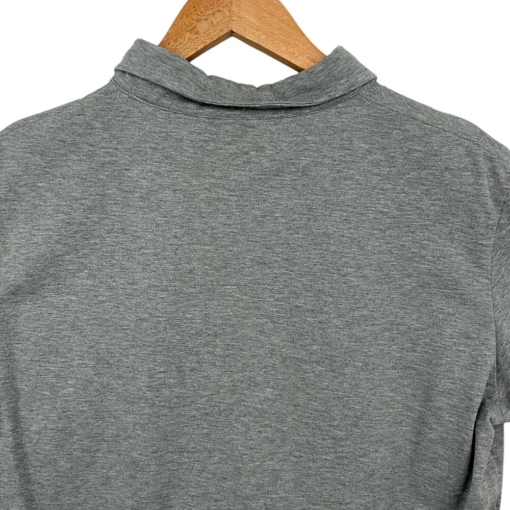 Spier & Mackay Polo Shirt Mens Large Gray Pique Short Sleeve Button Collar Golf - Picture 5 of 11